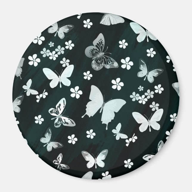 Butterfly Mönster 14 Magnet (Framsidan)