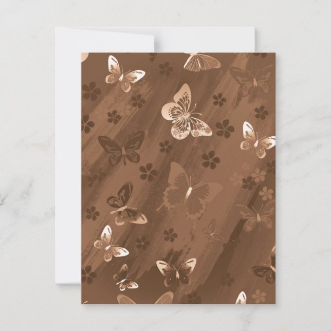 Butterfly Mönster 15 Anteckningskort (Framsida)