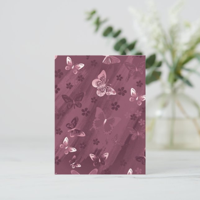 Butterfly Mönster 16 Vykort (Stående Fram)