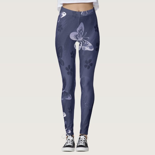 Butterfly Mönster 17 Leggings (Framsida)