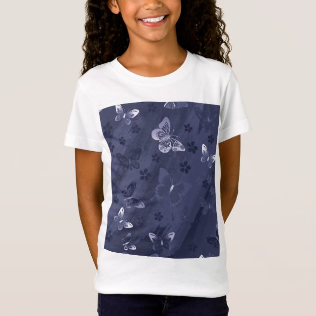 Butterfly Mönster 17 T Shirt (Framsida)