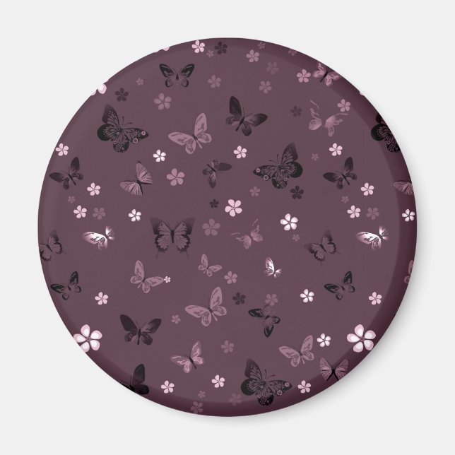 Butterfly Mönster 5 Magnet (Framsidan)