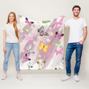 Butterfly Mönster 7 Fleecefilt