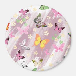Butterfly Mönster 7 Magnet