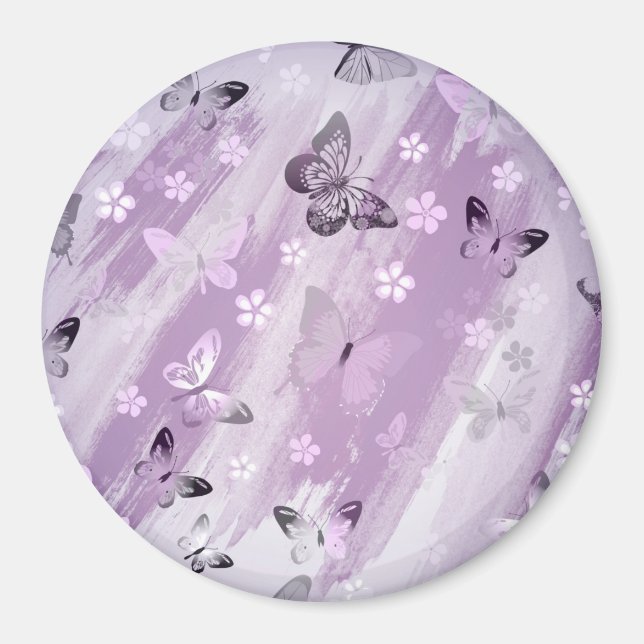 Butterfly Mönster 8 Magnet (Framsidan)