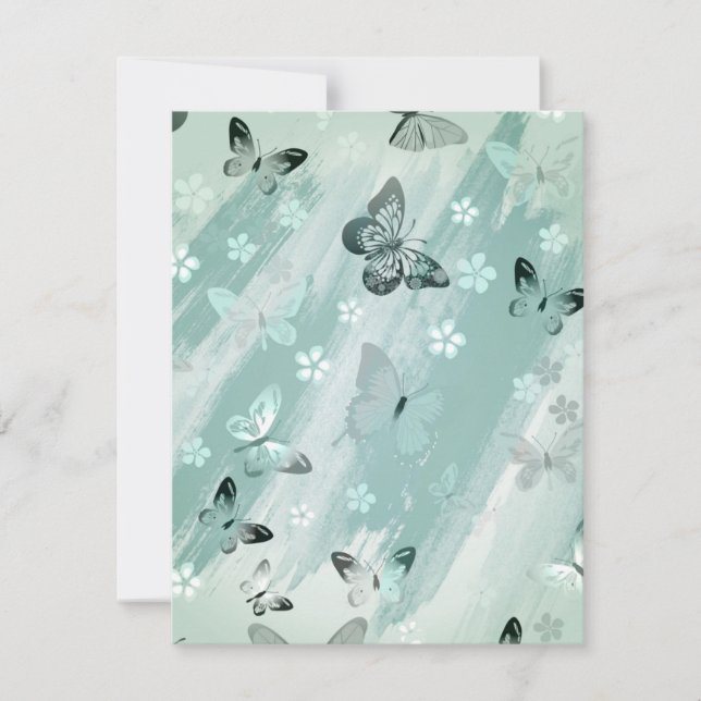 Butterfly Mönster 9 Anteckningskort (Framsida)