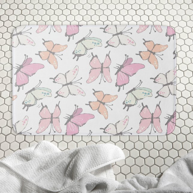 Butterfly Mönster Badrumsmatta (bath mat with butterfly pattern)