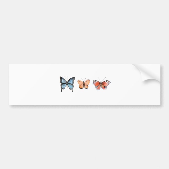 Butterfly Mönster Bildekal (Framsidan)