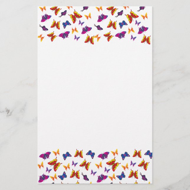 Butterfly Mönster Brevpapper (Framsida)