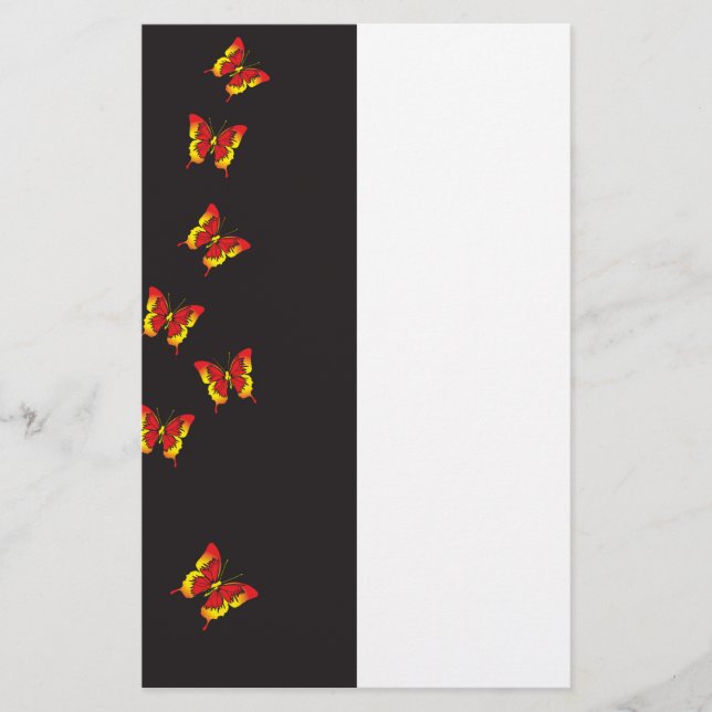 Butterfly Mönster Brevpapper (Framsida)