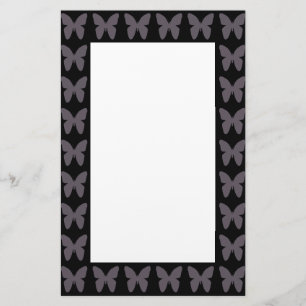 Butterfly Mönster Butterflulies in Black and White Brevpapper