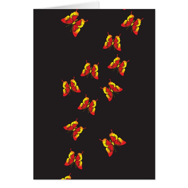 Butterfly Mönster Hälsningskort (Framsidan)