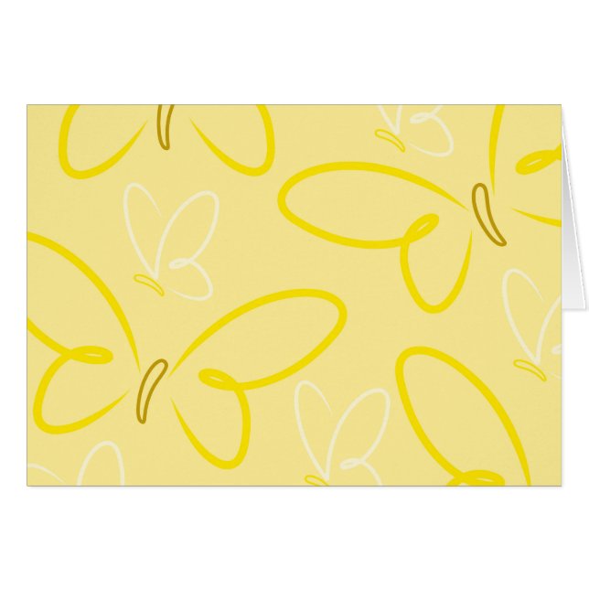 Butterfly mönster hälsningskort (Framsidan Horizontal)
