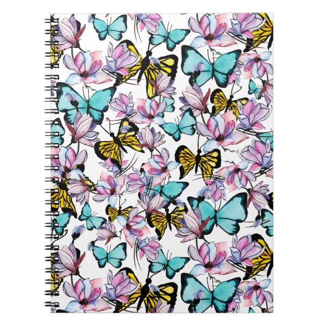Butterfly & mönster iPad-väska Anteckningsbok (Framsidan)
