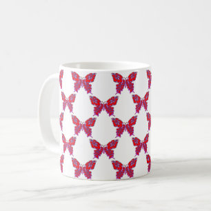 Butterfly mönster kaffemugg