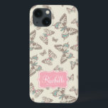 Butterfly mönster kräm (brunt rosa namn ipad case)<br><div class="desc">Moderna fjärilar mönster med svärdsvansar som är målade dam och ipad cover i ljusa rosa, bruna och teala nyanser av grädde. Anpassa den här söt mönster-plattans hölje med ditt namn och din familjs inledande eller monogram. För närvarande läser Rachelle R. Ideal personlig gift för flickor och kvinnor. Sarah Trett har...</div>