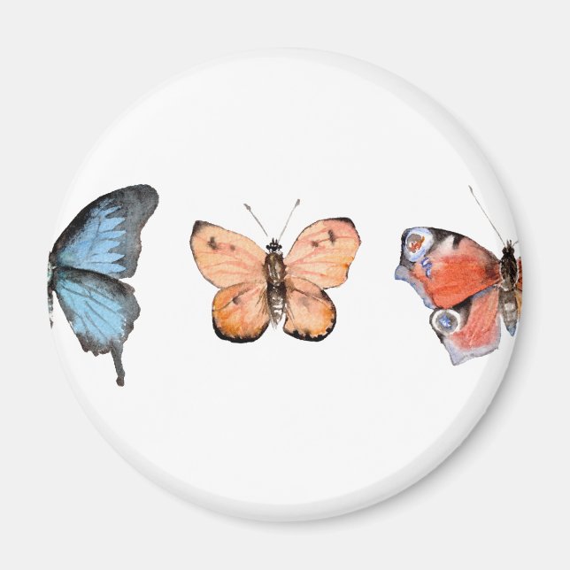 Butterfly Mönster Magnet (Framsidan)