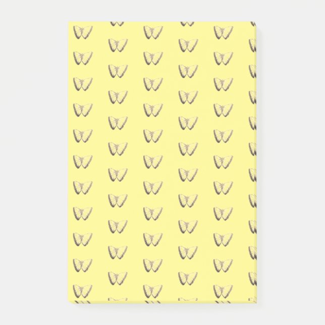 Butterfly Mönster Post-it Notes Block (Framsida)