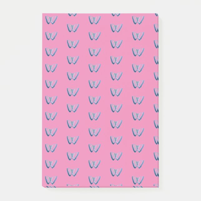 Butterfly Mönster Post-it Notes Block (Framsida)