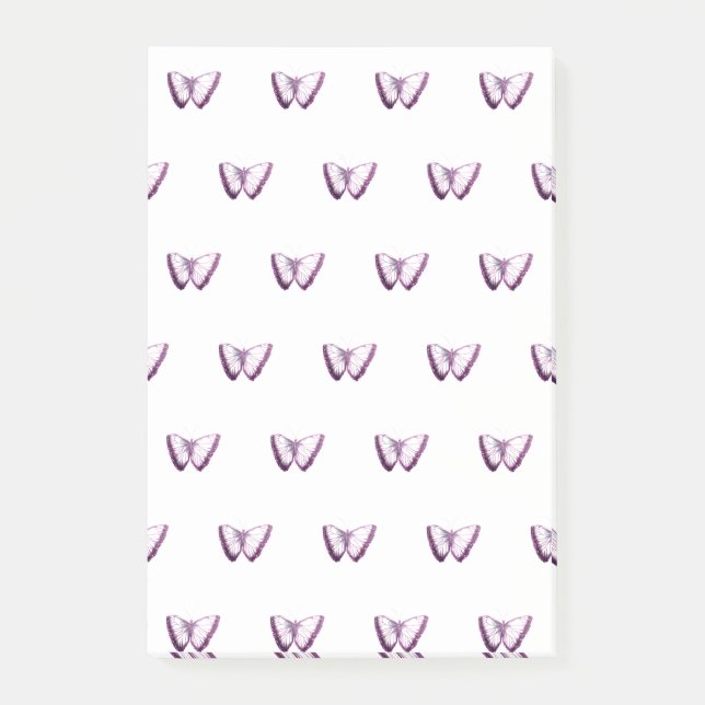 Butterfly Mönster Post-it Notes Block (Framsida)