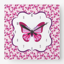 Butterfly Mönster Söt Rosa Lila 