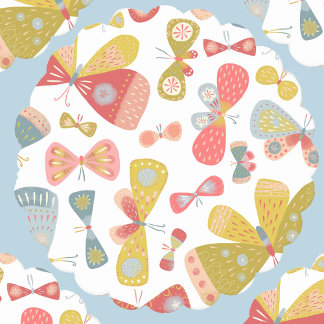 Butterfly Mönster Underlägg Papper