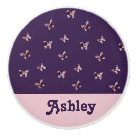 Butterfly Mönster Vacker Feminine Rosa Animal Knopp