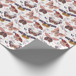 Butterfly Mönster Wrapping Papprare Presentpapper