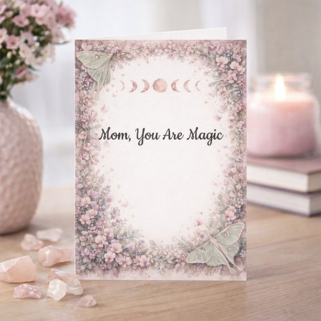 Butterfly Moon Mother’s Day Card from Son for Mom Kort (Skapare uppladdad)