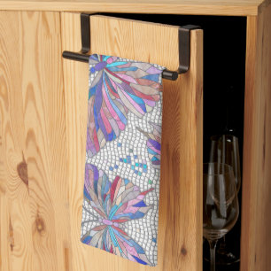 Butterfly Mosaic Mönster - pasteller Kökshandduk