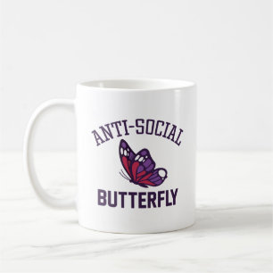 Butterfly mot Social Kaffemugg