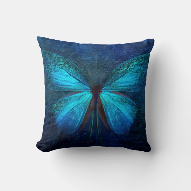 Butterfly Motif Dekorativ kudde (Framsida)