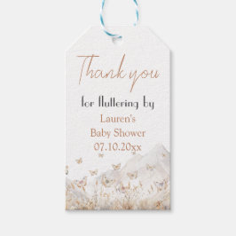 Butterfly Mountain Girl Baby Shower Tack Presentetikett