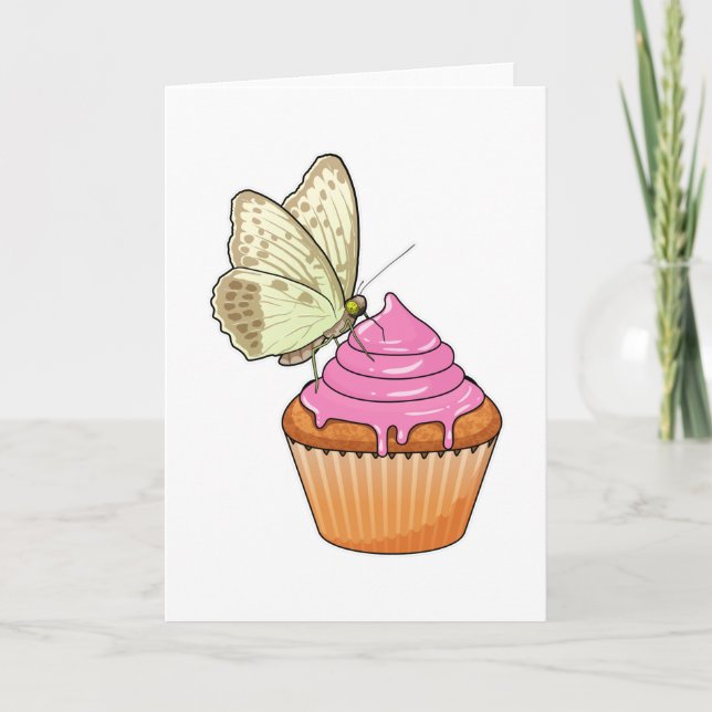 Butterfly Muffin Kort (Framsida)