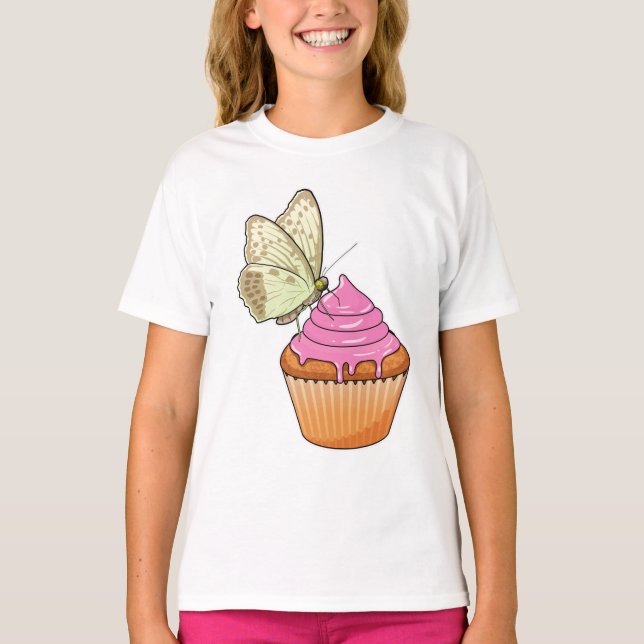 Butterfly Muffin T Shirt (Framsida)