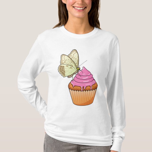 Butterfly Muffin T Shirt (Framsida)