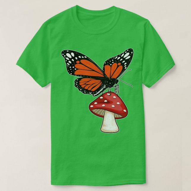 Butterfly Mushroom T Shirt (Design framsida)