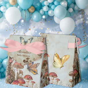 Butterfly Mushroom Woodland Natature Baby Shower Presentaskar