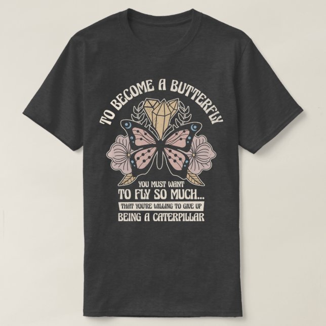 Butterfly Mystical Butterfly Älskare Celestial Art T Shirt (Design framsida)