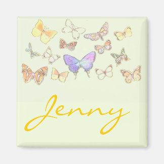 Butterfly & namn Magnet