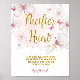 Butterfly Nappar Hunt-spelsignatur Poster