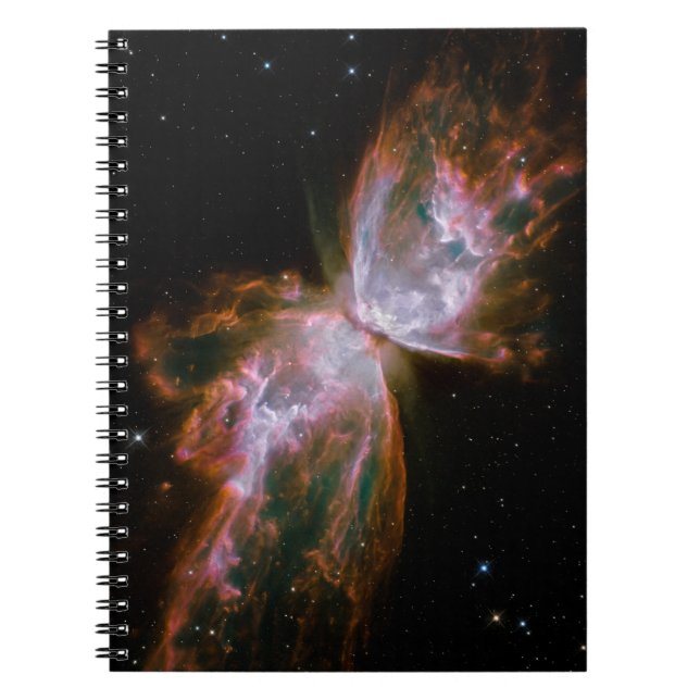 Butterfly Nebula Anteckningsbok Med Spiral (Framsidan)