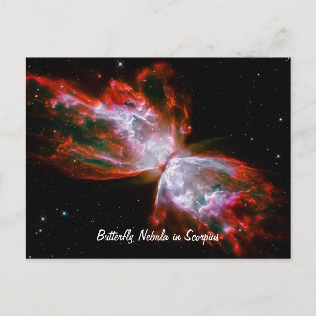 Butterfly Nebula i Scorpius Constellation Vykort (Framsida)