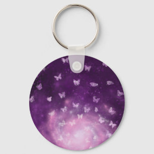 Butterfly Nebula Keychain Nyckelring
