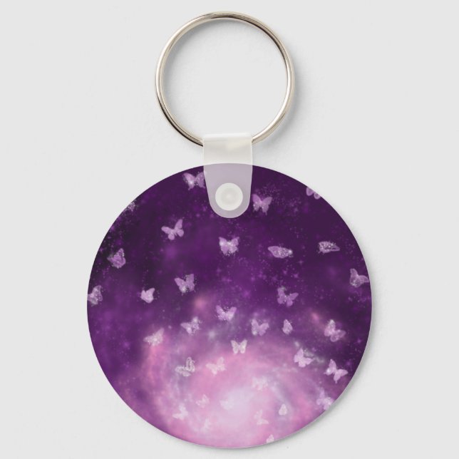 Butterfly Nebula Keychain Nyckelring (Framsida)