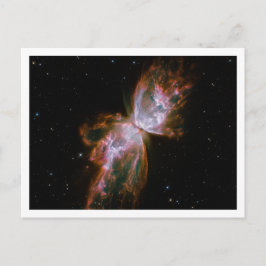 Butterfly Nebula White Gräns Vykort