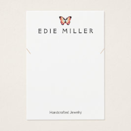 Butterfly Necklace Bracelet Visning Card Visitkort