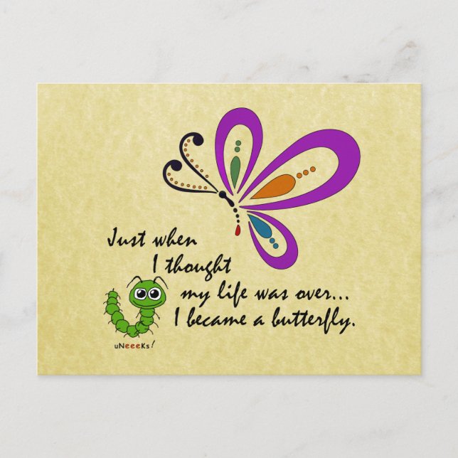 Butterfly New Beginnings Vykort (Framsida)