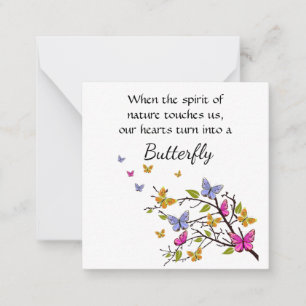 Butterfly notecard anteckningskort