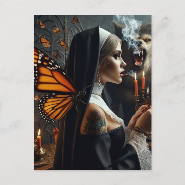 Butterfly Nun Werevarterror Vykort (Framsida)